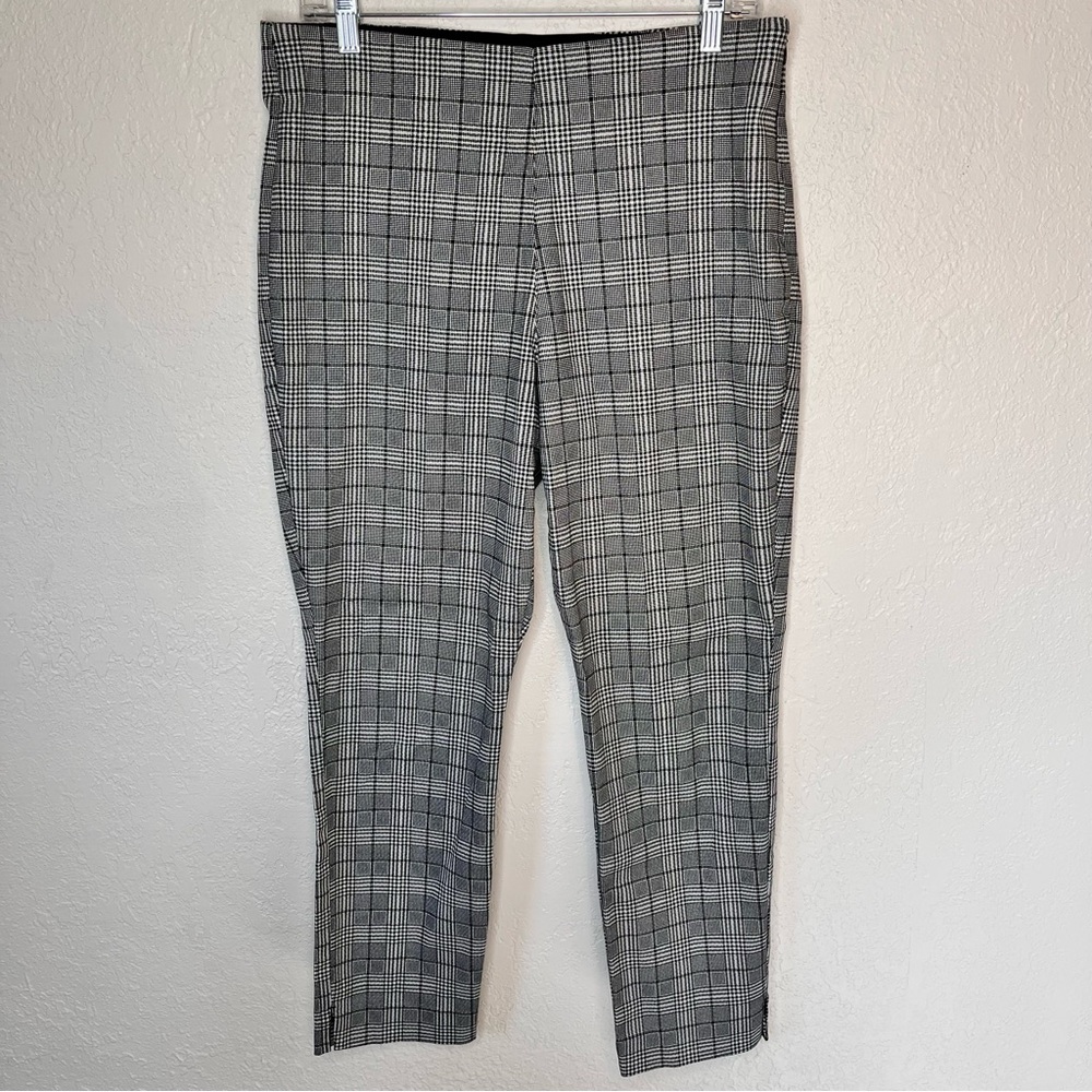 Old Navy Wow Fit Houndstooth Plaid Pull on Stretch Dress Trousers size 12